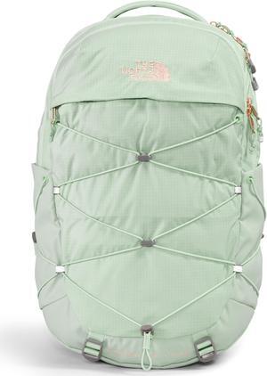 THE NORTH FACE Women's Borealis Luxe Commuter Laptop Backpack, Misty Sage/Burnt Coral Metallic, One Size