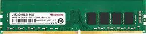 Transcend 16GB DDR4 RAM, 3200MHz (or 2666MHz or 2400MHz) Desktop Memory UDIMM, Compatible with Intel & AMD Ryzen PC Memory Module, PC4-25600, 2Rx8 1Gx8 CL22 1.2V 288 Pin Unbuffered Desktop Memory