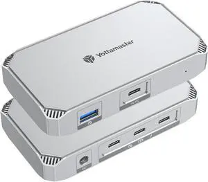 Yottamaster 40Gbps USB4 Dock, Aluminum 5-in-1 USB C USB4 Hub with Triple Display, 85W PD Charging for MacBook, Dual Monitor Single 8K or Dual 4K@60Hz, Compatible with USB4, Thunderbolt 4/3 [YUB4]