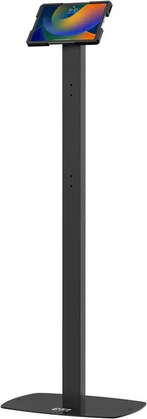 CTA Digital Thin Profile Floor Stand with Universal Holder for iPad Tablets 9.7" - 12.9" Inches - Black - (PAD-CHKSUHB)