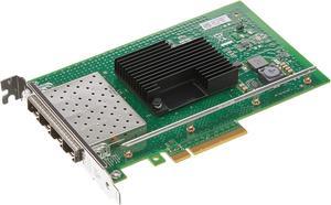 Intel Ethernet Converged X710-DA4 Network Adapter (X710DA4FH), Black, Green