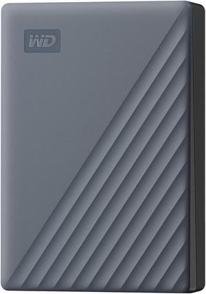 WD 6TB My Passport Portable Hard Drive, Works with USB-C and USB-A, Windows PC, Mac, Chromebook, Gaming Consoles, and Mobile Devices, Backup Software and Password Protection - WDBY3J0060BGY-WESN