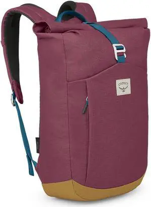 Osprey Arcane Roll Top Commuter Backpack, Allium Red/Brindle Brown