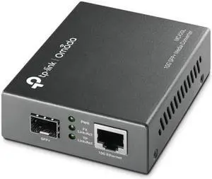 TP-Link Omada 10G Multi-Gigabit SFP Media Converter, 1G/2.5G/5G/10Gbps RJ45 Port, Hot-Swappable SFP+ Slot, IEEE 802.3an/ae/aq, LED Indicators, Plug & Play Fiber Optics Extension