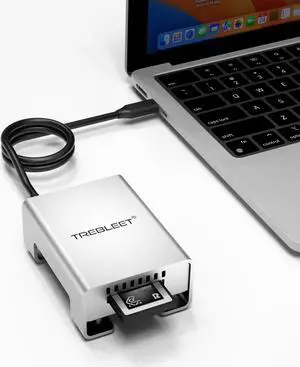USB4 CFexpress 4.0 Type B Card Reader, 40Gbps Up to 5000MB/s, Built-in Turbo Cooling Fan,OTG Auxiliary Power Supply, Compatible with OWC Atlas Pro & ProGrade CFexpress 4.0 Type B
