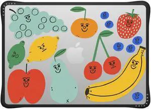 CASETiFY Impact MacBook Air 13-inch (M2-M4) Case [Enhanced Protective Corner Design/Ventilation Cutouts/Anti-Slip Grip] - Fruit Salad - Clear Black