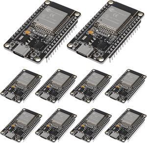 10pcs Type-C 30pins CP2102 ESP-WROOM-32 ESP32 ESP-32S Development Board 2.4GHz Dual-Mode WiFi + Bluetooth Dual Cores Microcontroller Processor Integrated with Antenna RF AMP Filter AP STA