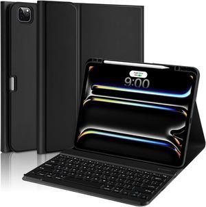 aMZCaSE for iPad Pro 13 inch Case 2024 with Keyboard,Keyboard case for iPad Pro 13 inch M4 2024-Magnetic Detachable Folio Keyboard Case for iPad Pro 13 inch,Smart Sleep/Wake&Pencil Holder,Black