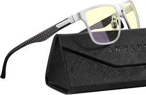 ANYLUV Blue Light Blocking Glasses Men Computer Gaming Glasses Lightweight Al-Mg Metal Anti Eyestrain Eye Protection