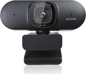 NUROUM V32AF 4K Webcam for PC, Adjustable FOV, Premium CMOS, Autofocus Auto-Framing, Noise Canceling Microphones, USB Plug&Play Web Camera for Desktop/Laptop/Mac, Video Calls w/Zoom/Teams/Google Meet
