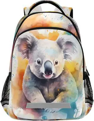 ALAZA Cute Watercolor Koala Colorful Backpacks Travel Laptop Daypack School Book Bag for Men Women Teens Kids