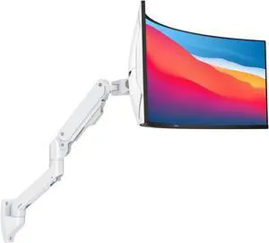 BEWISER Heavy Duty Ultrawide Monitor Arm Wall Mount, 34-57" Compatible, 44lbs Weight Capacity, White