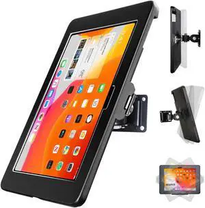 CarrieCathy Wall Mount Anti-Theft Security Kiosk POS Stand Holder Enclosure for 10.9" 2022 iPad 10th Generation, Flip & Rotate