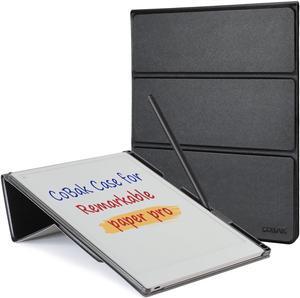 CoBak Case for Remarkable Paper Pro-with Pen Holder, Nib Storage, Ergonomic Design for Enhanced Writing Comfort - The Perfect Choice for Remarkable Paper Pro Case with Pen Holder(Black)