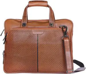 Leather briefcase 18 Inch Laptop Messenger Bags for Men and Women Best Office School College briefcase Satchel Bag