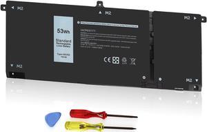 53Wh H5CKD 15V Battery for Dell Inspiron 7506 7405 7306 7300 7500 5406 5400 2-in-1 Silver 5502 5501 5402 5401 5505 5300 5301 5508 5509 Latitude 3410 3510 Vostro 5502 5501 5402 5401 p102f p126g 9077G