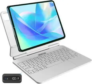 Eelexa Magnetic Keyboard for iPad Pro 11 inch(1st,2nd,3rd and 4th Gen) Air 10.9 inch(4th and 5th Gen),iPad Case with Wireless Bluetooth Keyboard (White)