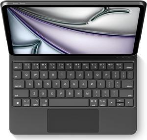 edaiser Wireless Magic Keyboard Case for Apple iPad Pro 11-inch (M4) 2024: Smart Multi-Touch Trackpad, RGB Backlit, Black