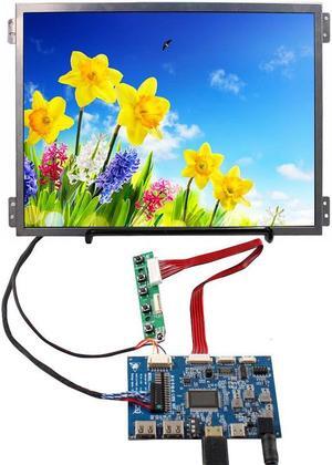 FanyiTek 10.4 inch 1024x768 4:3 IPS LCD Screen with Type C mini HDMI USB LVDs Controller Board,with Location Holes,for Industrial replacement display/Retro Video Gaming Monitor