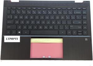 Replacement for HP Pavilion X360 14 DW 14T-DW Laptop Upper Case Palmrest Keyboard Assembly Part L96526-001 L96524-001 6070B1744903 Gray
