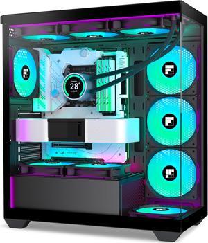 FOIFKIN PC Case - Pre-Installed 3 PWM ARGB Fan, ATX Mid-Tower Gaming PC Case, with Type-C, F3 Black