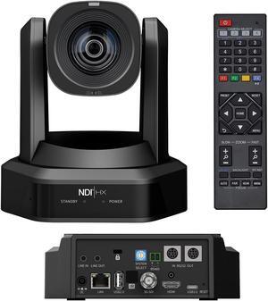 HCSTVCON NDI PTZ Camera, 20X HDMI PTZ Camera with USB3.0 SDI and IP Live Streaming PoE PTZ Camera for Church Worship Live Events,Work with Zoom Team vMix OBS