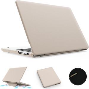 KAIJIAbox Case for MacBook Pro 14 Inch M4/M3/M2/M1 (2021-2024),Foldable Stand Exquisite PU Leather Protective Cover for MacBook Pro 14 Inch[M4/A2442 M1 Pro / M1 Max/A2779/M3 A2918 A2992](Gold)