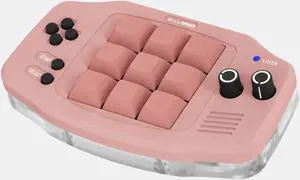 KEEBMONKEY Customizable Mini Digital Mechanical Keyboard with Programmable Rotary Knob, VIA Compatible with RGB(Pink)