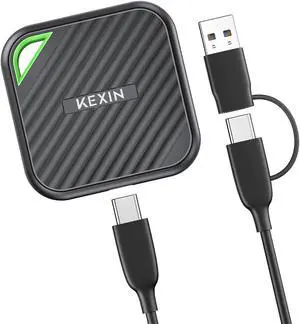 KEXIN External SSD 1TB USB C Portable SSD Up to 2000MB/s External Solid State Drive USB 3.2 Gen 2x2 Type-C Portable Solid State Drive for PC Mac Game Console