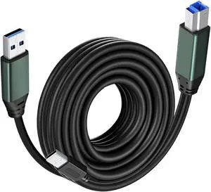 Kumiho USB 3.0 Printer Cable A Male to B Male 30Ft/10M Compatible with Scanner, Printers, Desktop External Hard Drivers and More