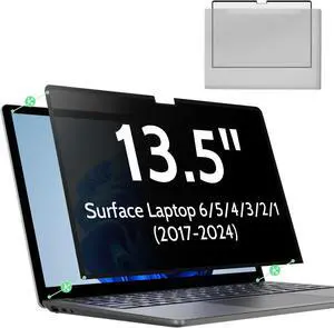 Nano 13.5 Inch Privacy Screen for Microsoft Surface Laptop 6/5/4/3/2/1, Removable Film Anti-Spy Filter Black Security Protector, Anti Glare Blue Light Shield Matte Screen Guard