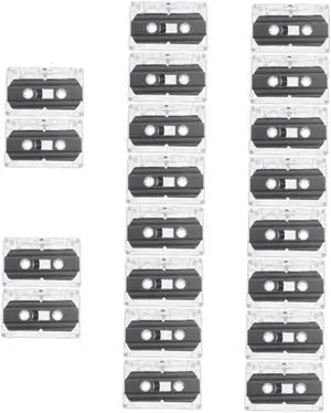 Mikikit 20 Pcs Audio Tape Blank Cassette Tape for Mixtape Cassette Tape Tapes for Recording 30 Minute Cassettes 30 Min Recording Time Tapes Standard Size Cassettes Low Noise Tape