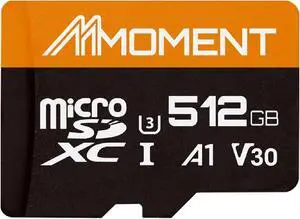 MMOMENT 512GB Micro SDXC Card, A1, V30, UHS-I, U3, Class 10 Compatible, Read Speed Up to 95 MB/s,Write Speed Up to 70MB/s, SD Adapter Included