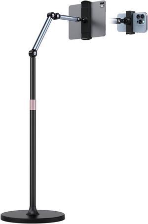 MOKURU Tablet Floor Stand, Adjustable Tablet Stand, 360deg Rotation Tablet Holder, Compatible with iPad, iPhone, Samsung, Google, Kindle Tablet/Phone, (4.5''-12.9'')