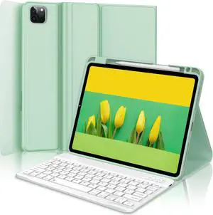Keyboard Case for iPad Air 11-inch M2/ Air 5th/ 4th Generation, Detachable Bluetooth Keyboard with Pencil Holder 10.9 inch, Folio Smart Case for iPad Air 11 2024 / Pro 11 4th/3rd/2nd/1st Gen