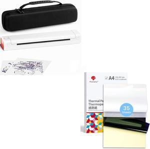 Phomemmo Wireless Tattoo Stenicl Printer with 1 Black Case & 35 Sheets A4 Size Tattoo Transfer Paper