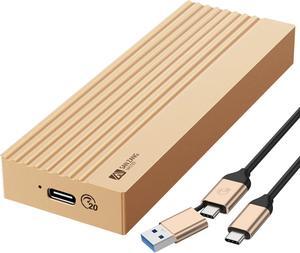 SAN ZANG MASTER M.2 NVMe SSD Enclosure Adapter, Aluminum 20Gbps USB C 3.2 Gen2x2 to NVME PCIe M-Key(B+M Key) Solid State Drive External Enclosure Support UASP Trim for 2230/2242/2260/2280