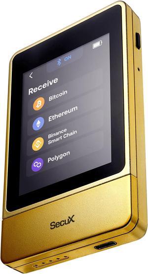 SecuX Neo Gold - Crypto Wallet w/Intuitive Touchscreen, Bluetooth & USB-C, Manage Bitcoin, Ethereum, NFTs, Tokens, & Cryptocurrency with Military-Grade Security and User-Friendly Interface