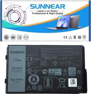 SUNNEAR 7XNTR J7HTX Laptop Battery Compatible with Dell Latitude 12 7202 7212 Rugged Extreme Tablet Series Notebook 07XNTR FH8RW 0FH8RW 7.4V 26Wh 3420mAh 2-Cell