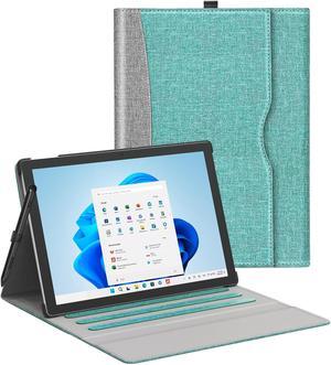 SSS*GRGB Case fit 13 Inch Microsoft Surface Pro 11/ Pro 10/ Pro 9/ Pro 8, Multiple Angle Viewing Portfolio Business Cover with Stylus Holder & Pocket, Compatible with Type Cover Keyboard & Dock, Cyan