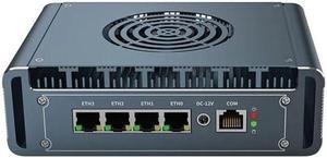 Micro Firewall Appliance, 4 i226-V 2.5Gbe LAN Ports, Fanless Mini PC Celeron N5105 Quad Core, DDR4 1*M.2 Support AES-NI Barebone Router PC VPN,HDMI DP USB3.0 RAM (DDR4) SSD(M.2 NvmE) (8GB/128GB)