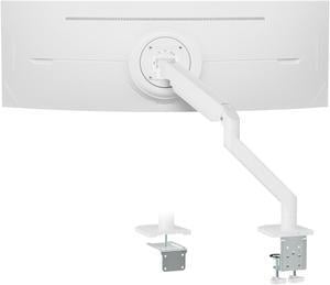 UPGRAVITY Heavy Duty Monitor Arm for 17-57" Screens up to 55lbs, Premium Aluminum Ultrawide Monitor Arm for Samsung 49" Odyssey G9 and LG, Fully Adjustable Single Ultrawide Mount, VESA 75/100mm, White