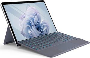 Backlit Keyboard for Surface Go 4/3/2/1, 7 Colors Font Backlight Detachable Wireless Type Cover Keyboard with Trackpad Compatible with Microsoft Surface Go 4 2023 / Go 3 2021 / Go 2 2020 / Go 2018
