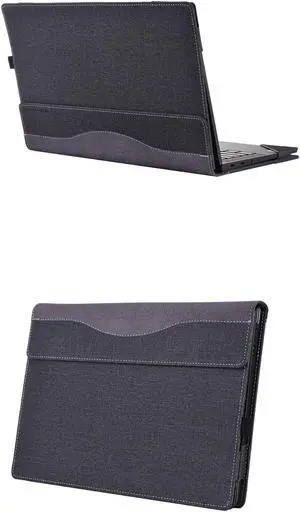 XJchen Laptop Case Compatible with Dell Inspiron 15 3511 3515 3520 3525 Vostro 15 3515 Cover Protective Notebook Skin Sleeve Detachable Pouch with Pen Holder (Black)