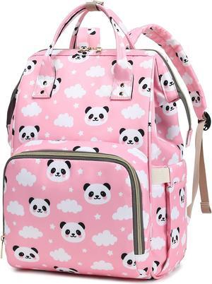 Yusudan Panda Laptop Backpack for Womens Girls, College Backpacks School Bag Bookbag 15.6 Inch Computer Backpack (Pink)