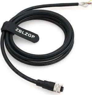 ZBLZGP M12 A-Code 8 Pin Female to Flying Leads Cable Industrial Aviation Sensor Shielded Connection Cable for Actuator Controls Automation Fieldbus Module 10M/32.8FT