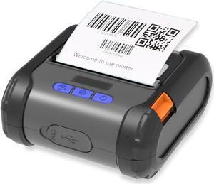 ZM04 Label Maker, Bluetooth Thermal Receipt Printer & Label Printer Two-In-One 58mm/80mm,Mini Wireless POS Thermal Printer Compatible With Android & IOS For Office,Home,and Business Use,NO WIFI