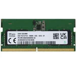 SK Hyn(Hynix) Original 8GB (1x8GB) DDR5 5600MHz PC5-44800 SODIMM Unbuffered Non-ECC 1Rx16 CL46 1.1v HMCG66AGBSA095N Notebook Laptop RAM Memory Module Upgrade Adamanta