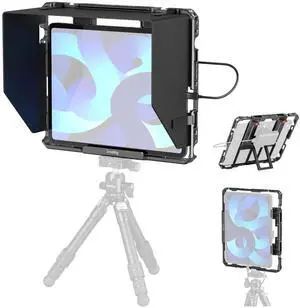 SMALLRIG Universal Metal Cage for iPad, Tripod Mount Adapter Monitor Fits for iPad Pro 12.9, Air, Mini and More, with 1/4"-20, 3/8"-16 Holes, Cold Shoe Mount - MD5059