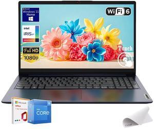 Lenovo IdeaPad 15.6" FHD Touchscreen Laptop, 10-core Intel Core i5 Processor, 24GB Memory, 1TB PCIe SSD, Intel Iris Xe Graphics, Windows 11 Home, 1-Year Office 365